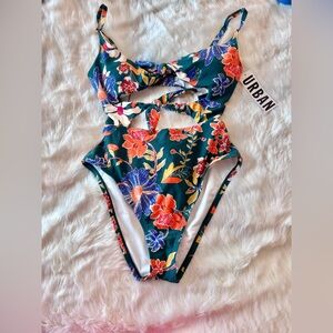 NWT Urban Outfitters Out From Under Monica One Piece Swimsuit in Botanical